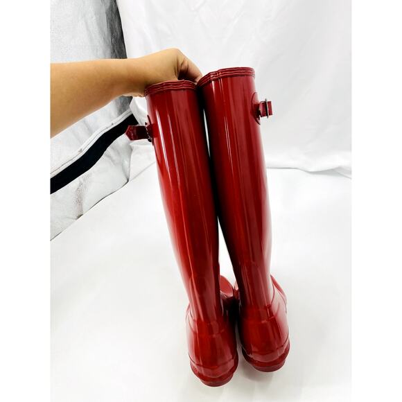 Hunter original tall gloss red rain boots - Picture 6 of 9